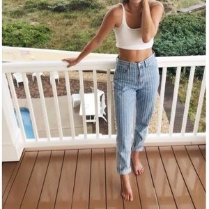 AE striped mom jeans